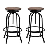 Set of 2 Kitchen Bar Stools Vintage Bar Stool Retro Rustic Industrial Chairs - BSR